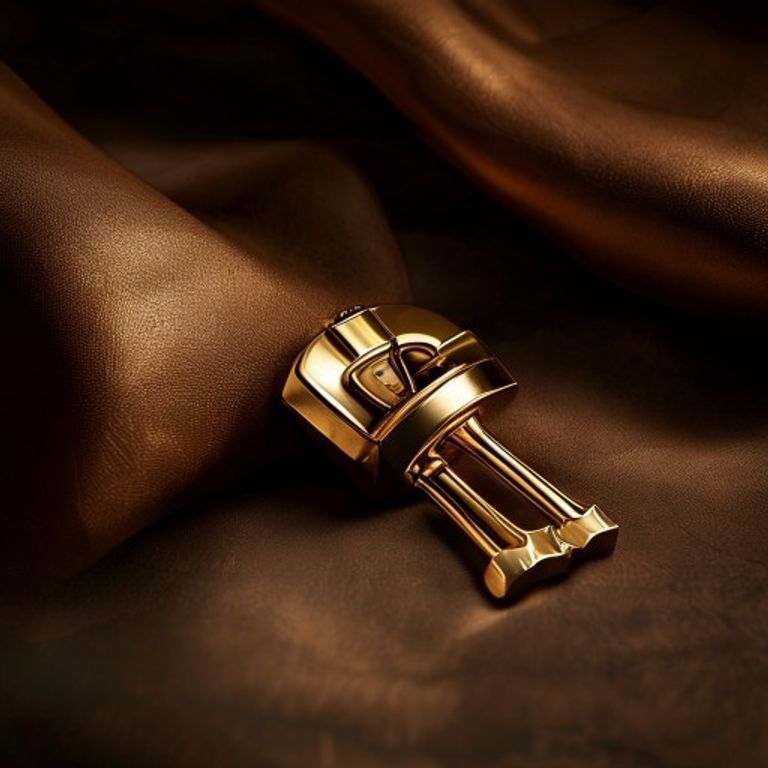 Polished brass bag hardware